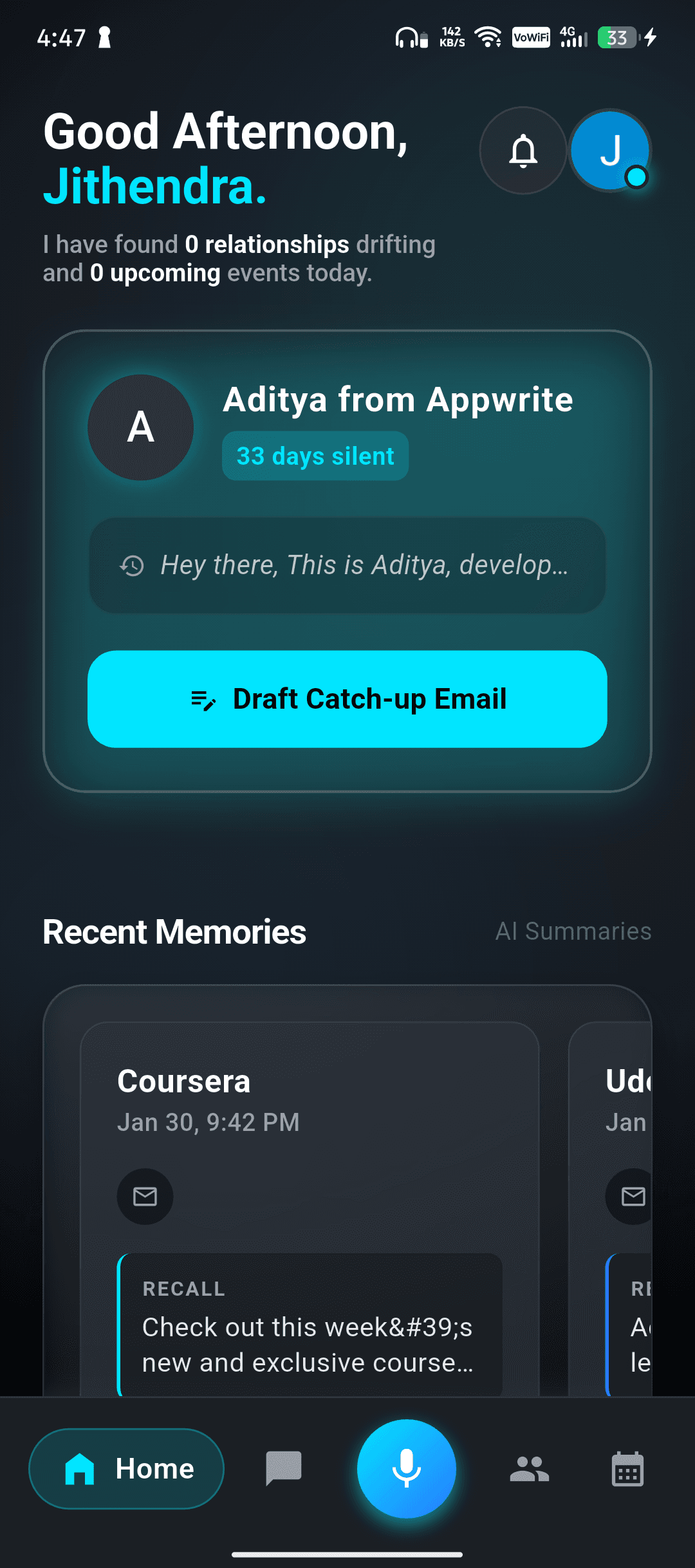 Recall — AI Relationship Memory screenshot 1